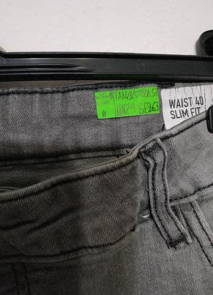 Акция 🔥1+1=3  3=4🔥 идеал w36 w38 w40 шорты джинсовые серые мужские стретч zxc7 фото