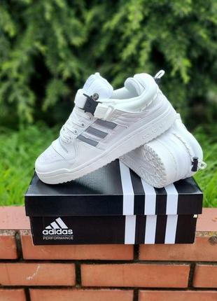 Мужские кроссовки adidas forum low bad bunny white grey 44