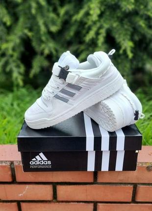 Мужские кроссовки adidas forum low bad bunny white grey 42-44