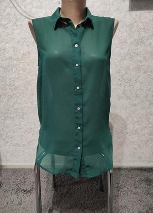 Стильна жіноча блуза тм h&m, 34 розмір
зелений колір.1 фото