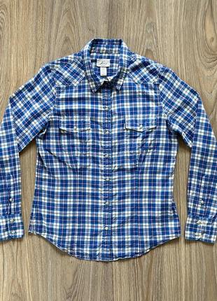 Женская хлопковая рубашка в клетку levis