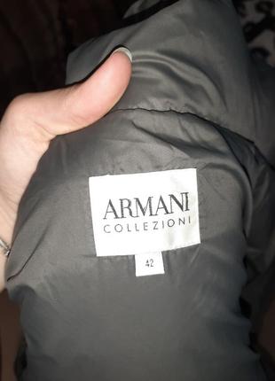 Стильне пальто пухове  armani3 фото