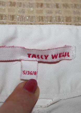 Белые женские бриджи, брюки, размер 36, 38 xs от tally weijl, франция3 фото