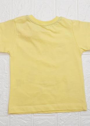 6/9мес(р68)летний комплект шорты и футболка на мальчика желто-голубой.турция4 фото
