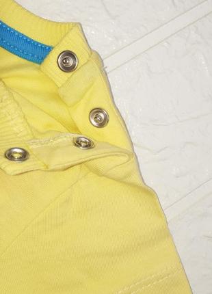 6/9мес(р68)летний комплект шорты и футболка на мальчика желто-голубой.турция9 фото