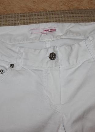 Белые женские бриджи, брюки, размер 36, 38 xs от tally weijl, франция6 фото