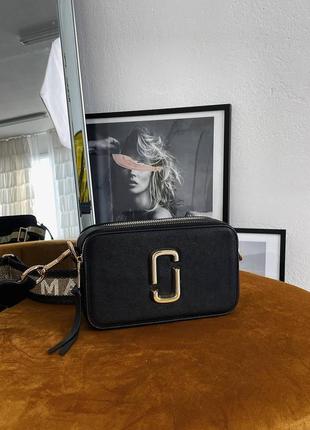 Жіноча сумка через плече marc jacobs snapshot camera bag airbrushed black