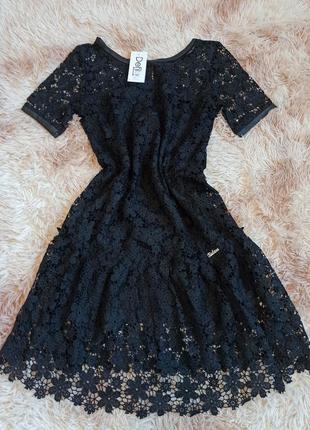Женское черное платье из кружева 44-46 г1 фото