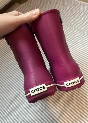 Сапоги резиновые crocs 6 супер удобные, идеальное состояние2 фото