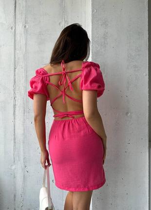Сукня в стилі зара трендове міні плаття з відкритою спиною7 фото