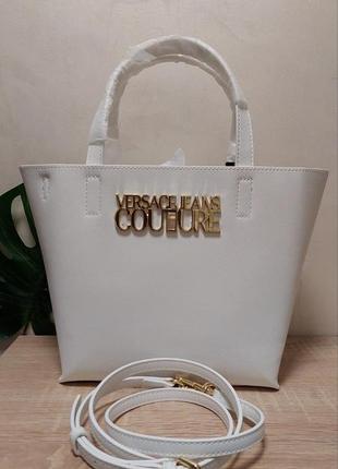 Біла сумка versace jeans couture оригинал оригінал6 фото