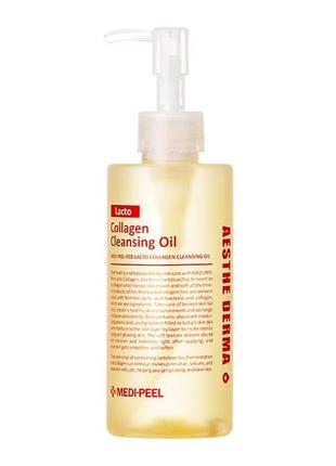 Гидрофильное масло medi-peel red lacto collagen cleansing oil для глубокого очищения пор