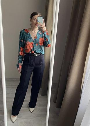 Боді блуза квіти zara
