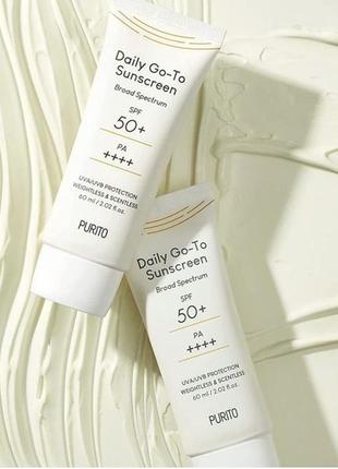 Солнцезащитный крем для лица purito daily go-to sunscreen spf50+/pa++++, 60 мл