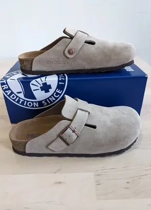 Birkenstock boston suede leather глоги сабо оригинал4 фото