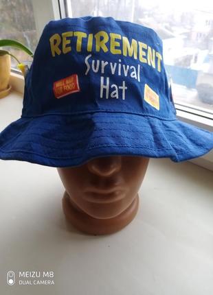Чудесная панамка с надписью "официальный пенсионный шлем"5 фото