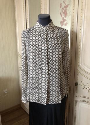 Стильная роскошная шелковая блузка блуза натуральный шёлк, шелк, шовк, оригинал tory burch2 фото