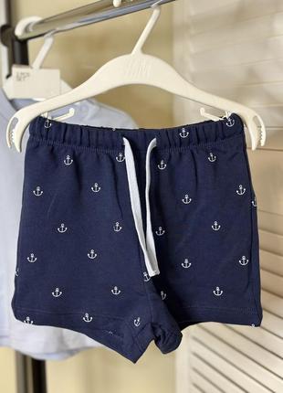 ⚓️ костюм трикотажний «якір» шорти + кофтинка 74, 80 р  від h&m3 фото