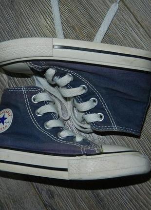 Синие детские кеды converse, оригинал, 22 размер, 13 см