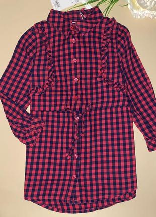 Платья-рубашка для девочки/на размер: 104 (3/4 года)/роз бренд: ovs