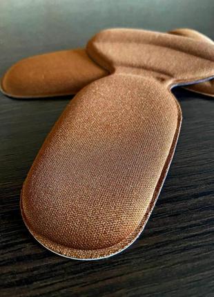 Накладки вкладиші для взуття від натирання п'ят heel pad dark brown4 фото