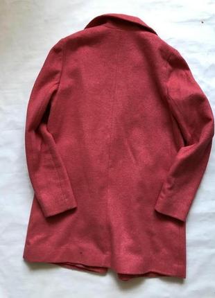 Стильное розовое пальто с шерстью2 фото