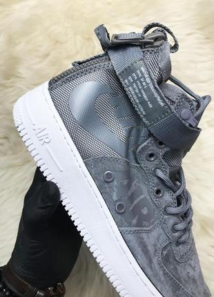 Nike air force special field gray мужские серые осенние кроссовки найк. евро зима