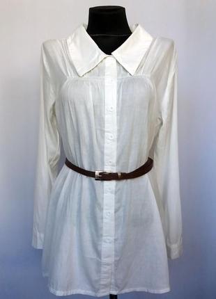 Новая. котоновая рубашка туника, ремешок. р-р xl