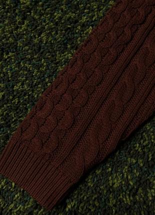 Свитер nike life cable knit sweater brown (new) | original 4