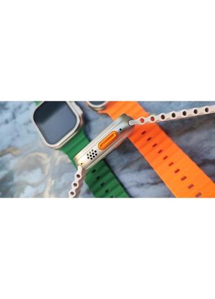 Розумний смарт-годинник smart watch hw8 ultra max 49 mm. смарт-годинник з магнітною зарядкою і функцією дзвінка. помаранчевий4 фото