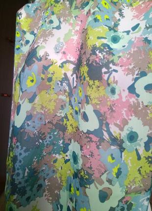 Прекрасный лёгкий шарф платок палантин цветочный принт4 фото