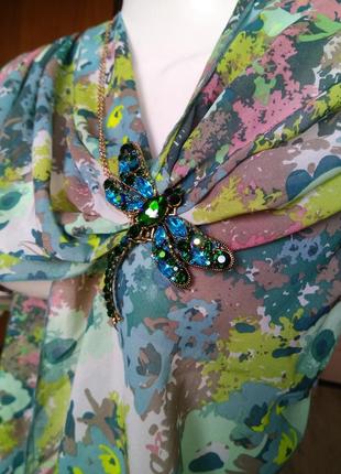 Прекрасний легкий шарф, хустка палантин квітковий принт