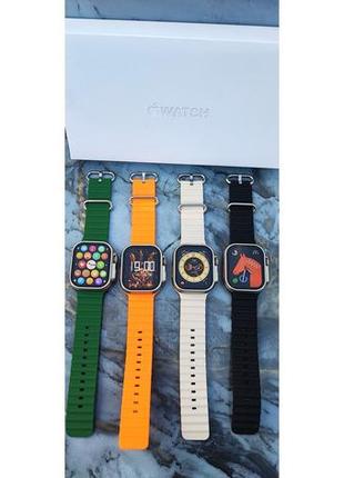 Умные смарт-часы smart watch ultra max 49 mm в оригинальной упаковке. с функцией звонка. бежевый