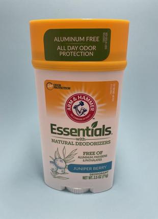 Essentials, дезодорант с натуральными дезодорирующими веществами, можжевельник, 71 г