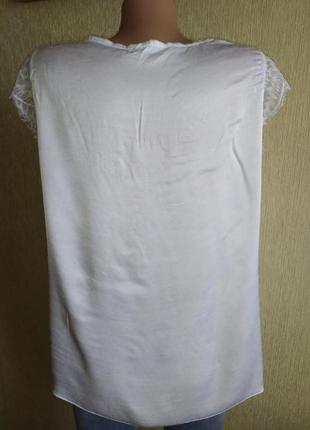 Италия, отличная белоснежная блуза с кружевом4 фото