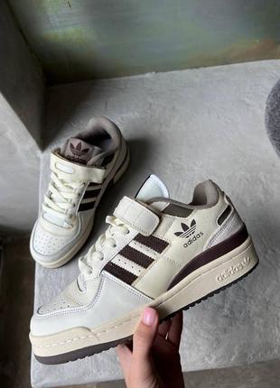 Кросівки жіночі/ чоловічі adidas forum 84 low brown9 фото