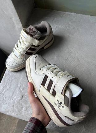 Кросівки жіночі/ чоловічі adidas forum 84 low brown8 фото