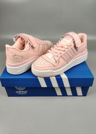 Женские кроссовки adidas forum low pink at home9 фото