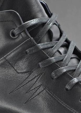 Чоловічі зимові черевики чорні ikos 371515 фото