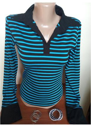 Новичка женская девичка трикотажная футболка с воротником с длинным рукавом, отличное качество, небольшой размер, производитель туречица1 фото