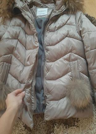 Зимняя куртка с натуральным мехом5 фото