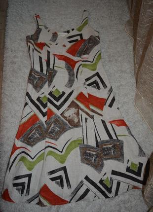 Натуральне плаття, сарафан, льон, геометрія, minuet