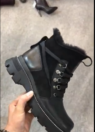 Зимние ботинки из натуральной кожи( замши) от производителя украина