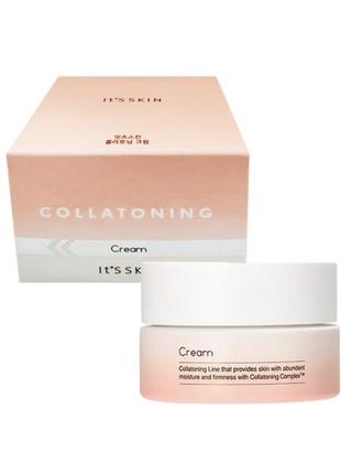 Інтенсивно зволожувальний крем для обличчя з морським колагеном it's skin collatoning cream 50 мл