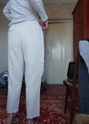 Брюки віскоза h&m бежеві штани карго5 фото