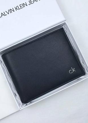 Подарунковий набір calvin klein чоловічий гаманець  чорний портмоне
