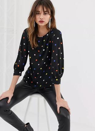 Стильна блузка в яскравий горошок warehouse, xl/xxl