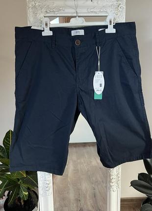 Темно-сині шорти чоловічі 36розмір чоловічі класичні сині шорти zara стилі