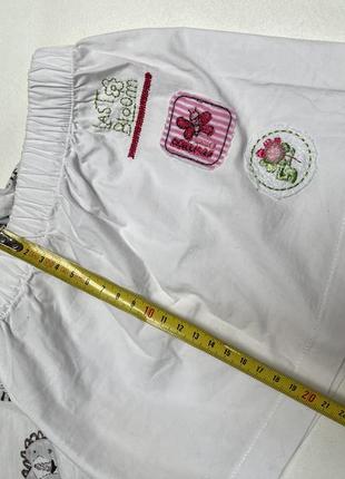 Футболка с рюшами и белая юбка 12м набор коттоновая юбка и футболка next5 фото