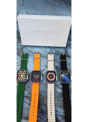 Розумний смарт-годинник smart watch hw8 ultra max 49 mm. смарт-годинник з магнітною зарядкою і функцією дзвінка. чорний1 фото